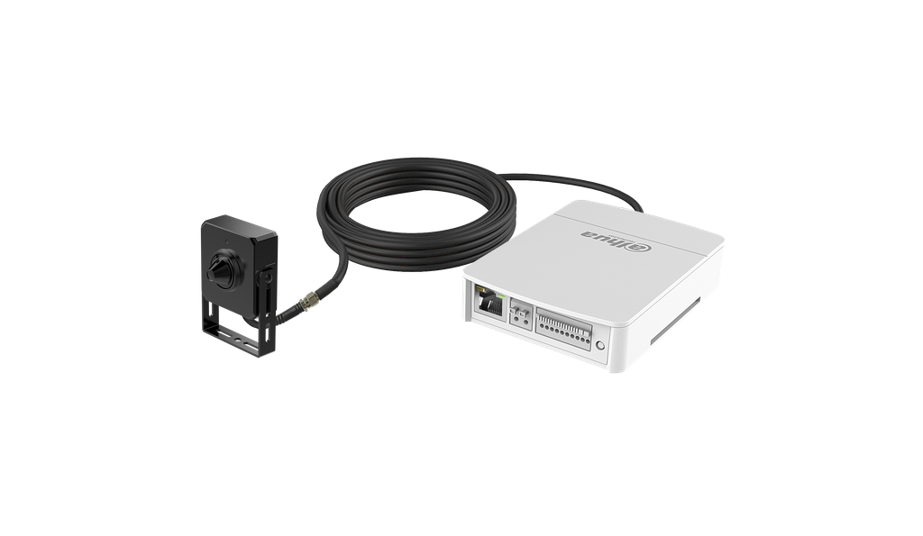 Camara Pinhole IP Dahua 4MP Incluye Cable y Decoder Alarma Audio 12 DH-KIT/IPC-HUM8441P-E1-L4-0280B.