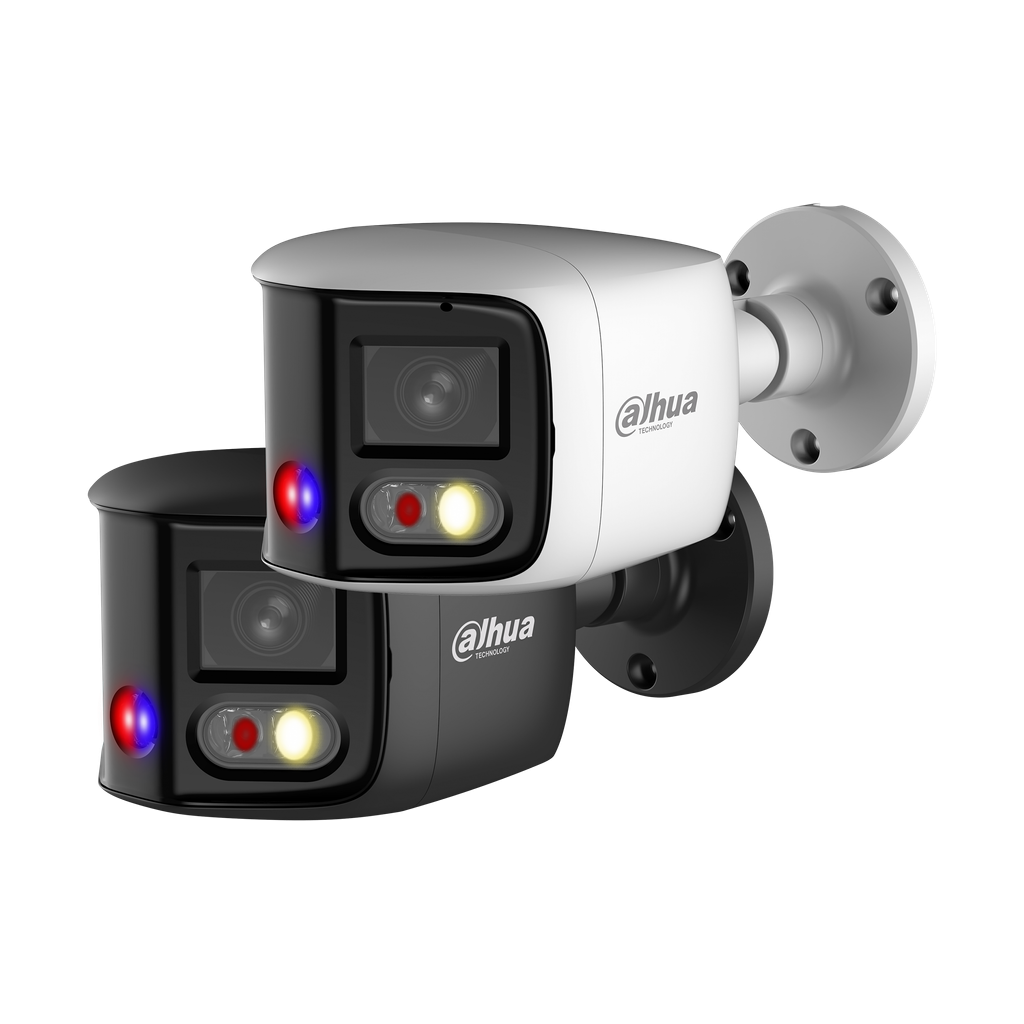 Camara Bullet IP Panoramica Dahua 2x4MP TiOC 12v POE IP67 DH-IPC-PFW3849SP-A180-E2-AS-PV-0280B.