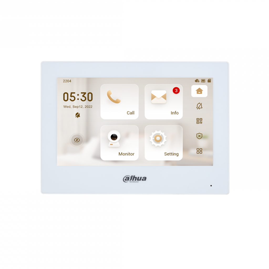 DHI-VTH2621GW-WP. MONITOR VIDEO PORTERO DAHUA SIP. WI-FI. RJ-45 POE. 7 PULG.