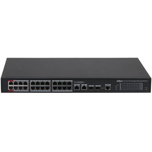 DH-S4228-24GT-240. Switch Dahua Admin 24 puertos GE PoE, 2 puertos GE + 2 puertos GE SFP 56 Gbps 41