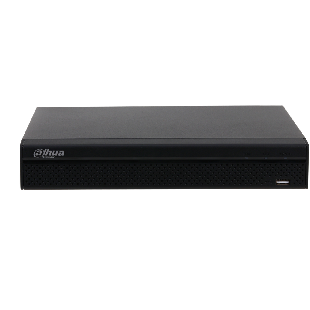 DHI-NVR4108HS-8P-4KS3. NVR Dahua 8 canales soporta camaras hasta 12MP 1 HDD hasta 20TB soprota IA.
