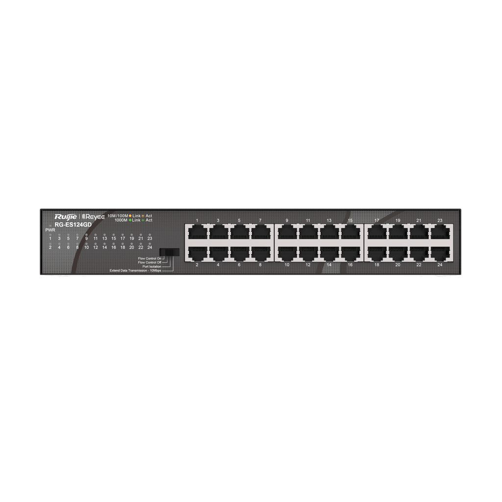 RG-ES124GD. Switch no admin REYEE 24 puertos 10/100/1000Mbps.