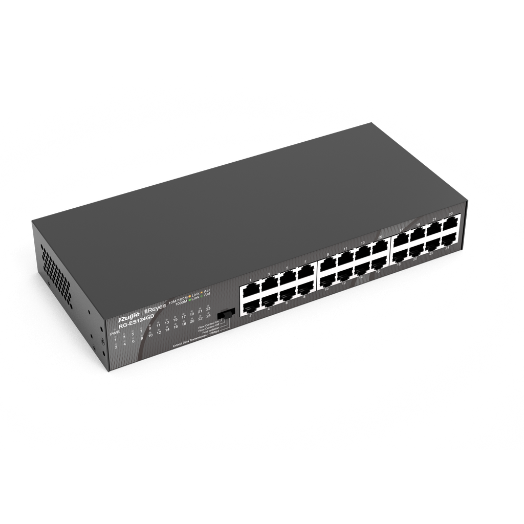 RG-ES124GD. Switch no admin REYEE 24 puertos 10/100/1000Mbps.