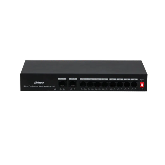 DH-PFS3010-8ET-65. SWITCH DAHUA 10 PUERTOS 10/100 8-POE