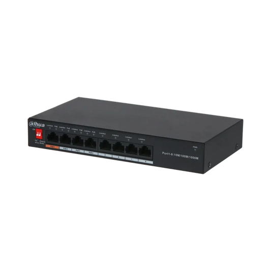 DH-PFS3008-8GT-60-V2. SWITCH DAHUA 8 PUERTOS / 4 PUERTOS POE.