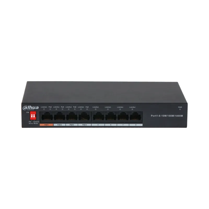 DH-PFS3008-8GT-60-V2. SWITCH DAHUA 8 PUERTOS / 4 PUERTOS POE.