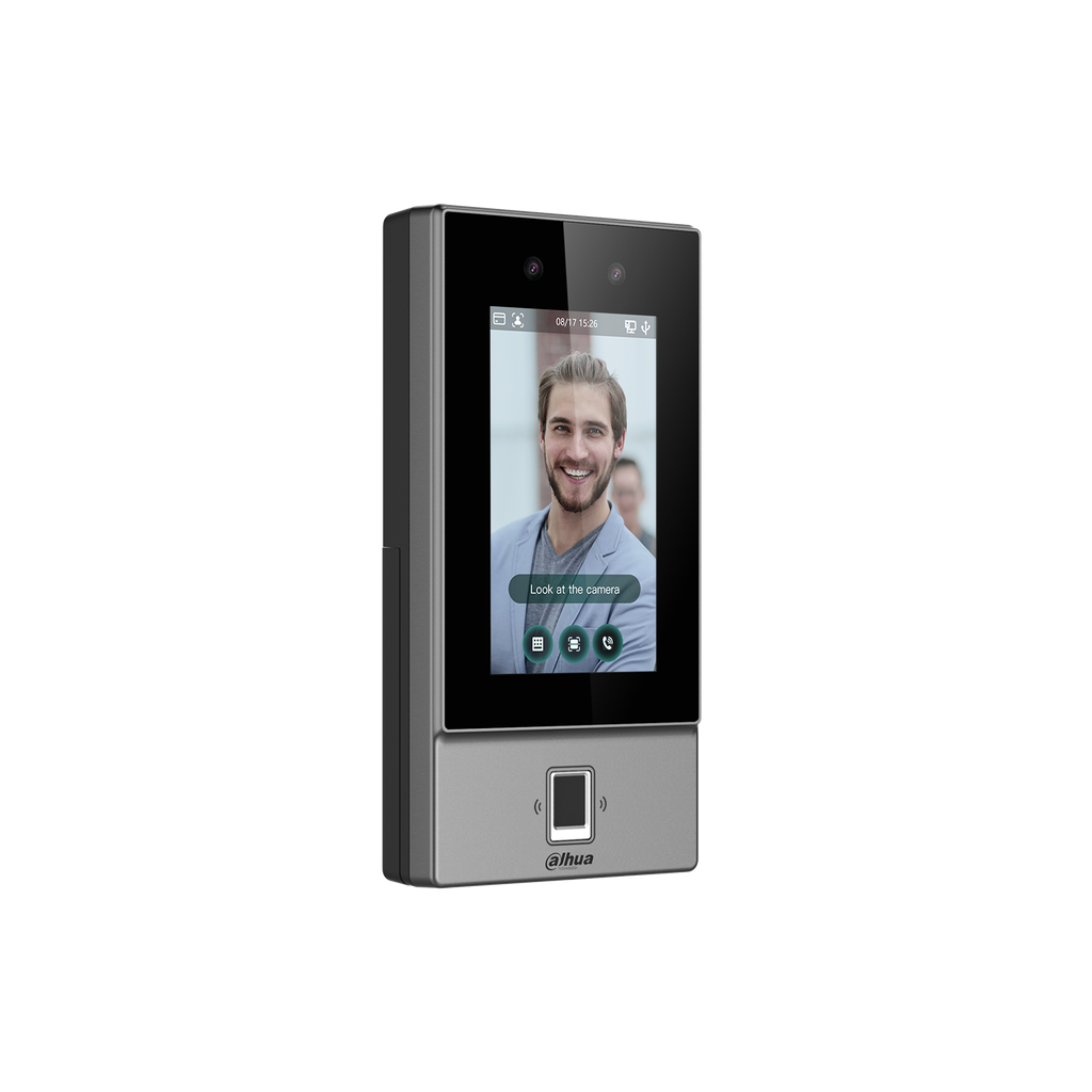 DHI-ASI6214S-PW. Control de Acceso con reconocimiento facial, huella y tarjeta soporta Codigos QR pr