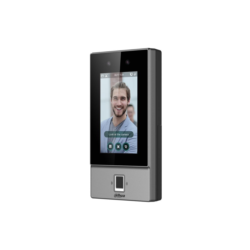 DHI-ASI6214S-PW. Control de Acceso con reconocimiento facial, huella y tarjeta soporta Codigos QR pr