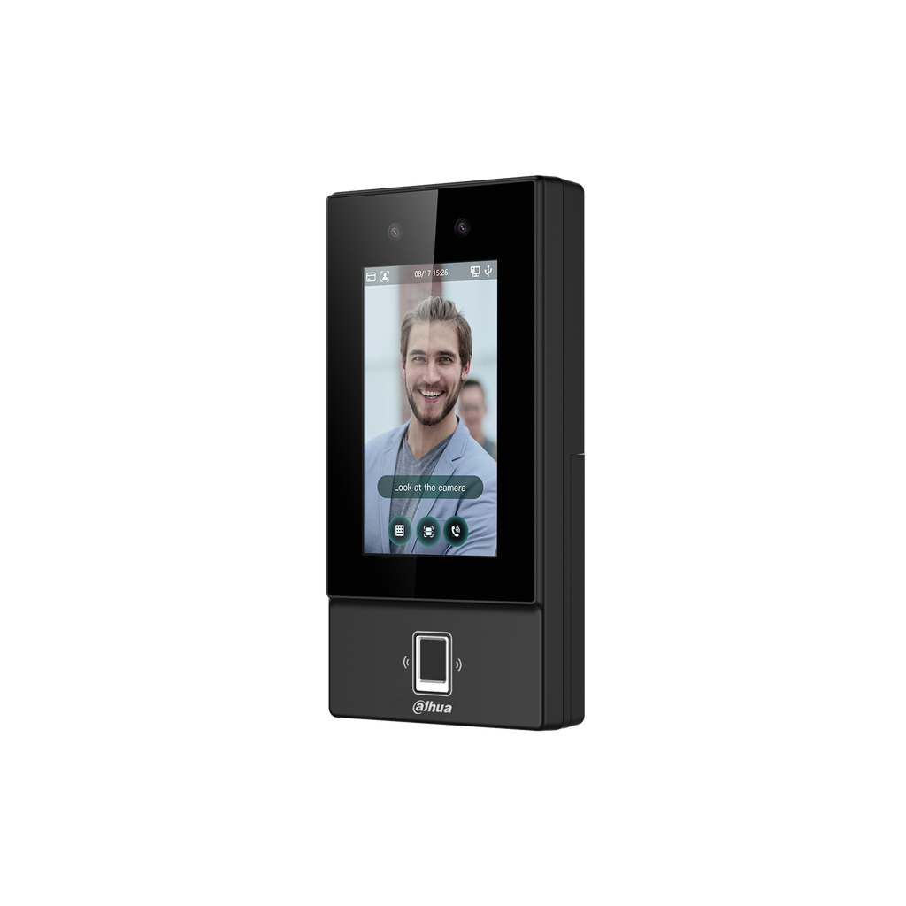 DHI-ASI6214S. Control de acceso Dahua Standalone con reconocimiento facial camara 2MP soporta huella