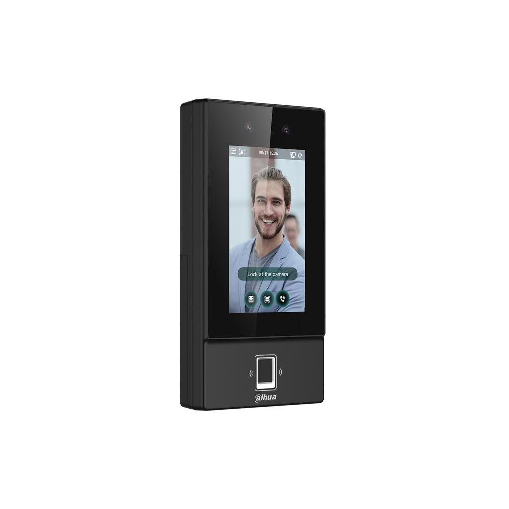 DHI-ASI6214S. Control de acceso Dahua Standalone con reconocimiento facial camara 2MP soporta huella