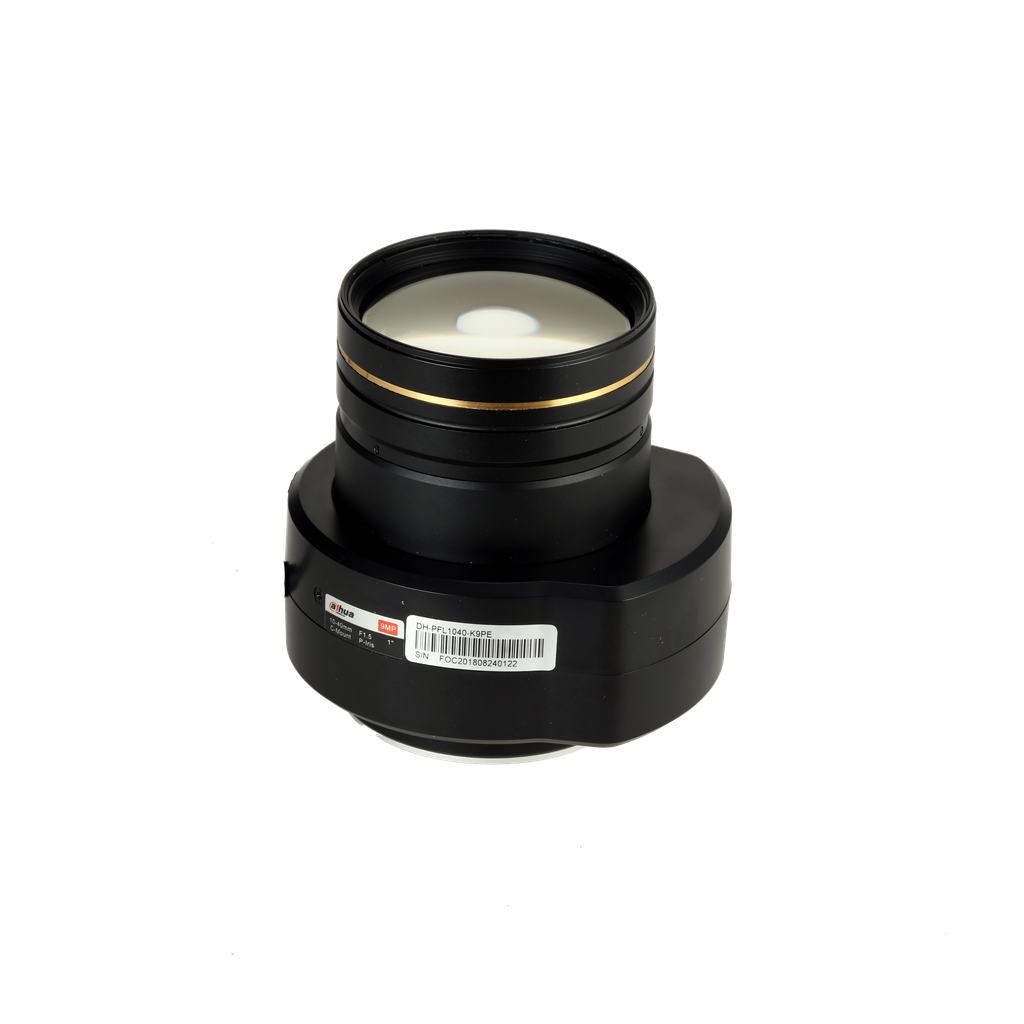 Lente Dahua varifocal motorizado de 10 a 40mm resolucion de 9mp DH-PFL1040-K9PE.