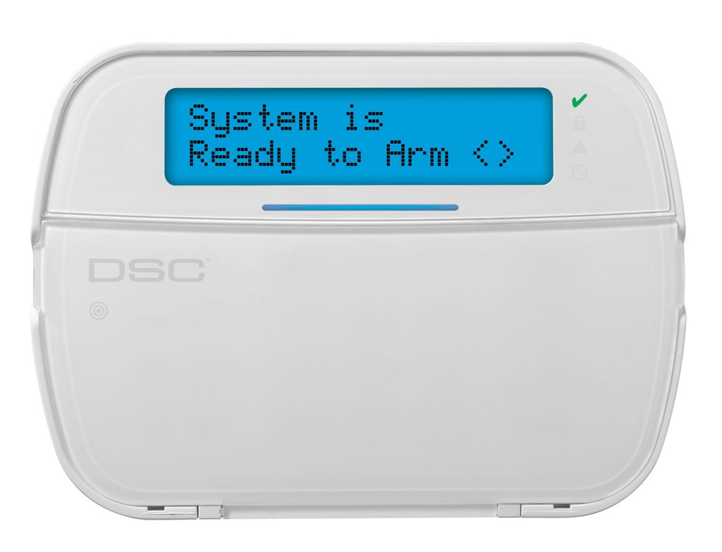 Teclado LCD Alfanumérico Cableado con Transceptor PowerG Integrado HS2LCDRF9N.