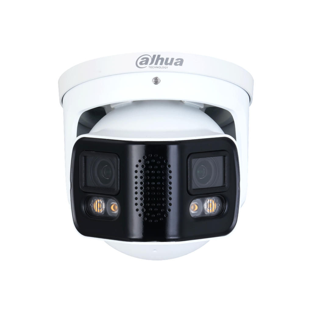 Cámara IP Dahua full-color doble lente 180° de 4MP cada lente IR 40mt E DH-IPC-PDW5849-A180-E2-ASTE.