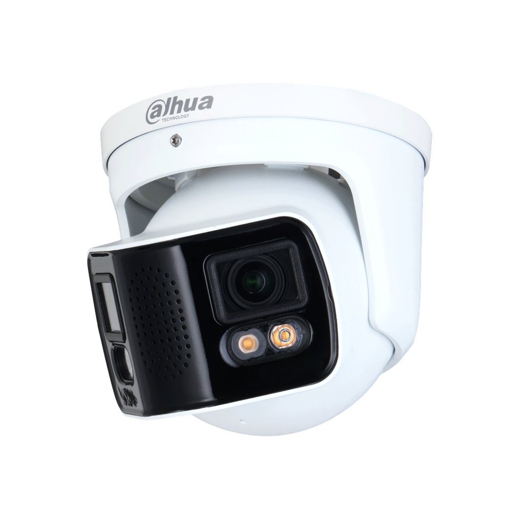 Cámara IP Dahua full-color doble lente 180° de 4MP cada lente IR 40mt E DH-IPC-PDW5849-A180-E2-ASTE.