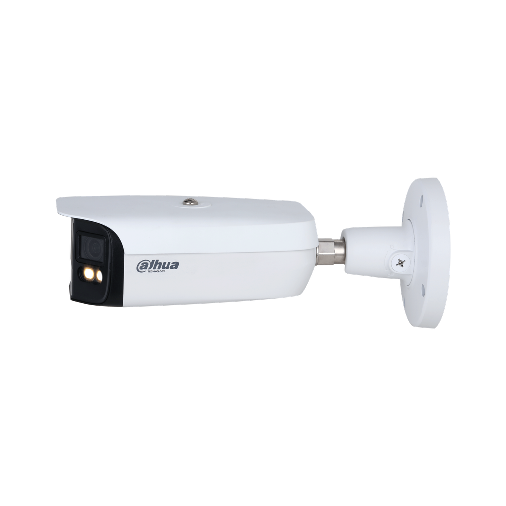 Cámara IP Dahua full-color doble lente 180° de 4MP cada lente IR DH-IPC-PFW5849P-A180-E2-ASTE-0360B.