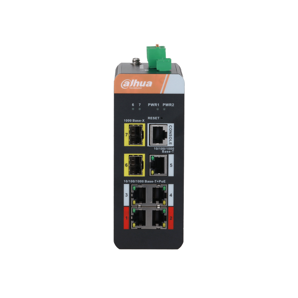 SWITCH POE DAHUA INDUSTRIAL. GIGABIT. DH-IS4207-4GT-120.