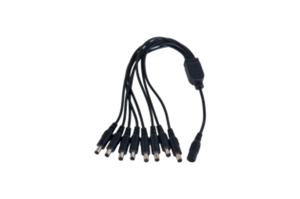 CABLE ADAPTADOR DE CORRIENTE DAHUA. 1 HEMBRA A 8 MACHOS. DH-PFM979-1S8P.