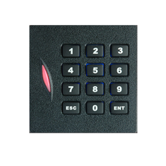 KR102E. Lector esclavo de tarjetas RFID 125khz con teclado, wiegand 26bits, uso exterior ip65.