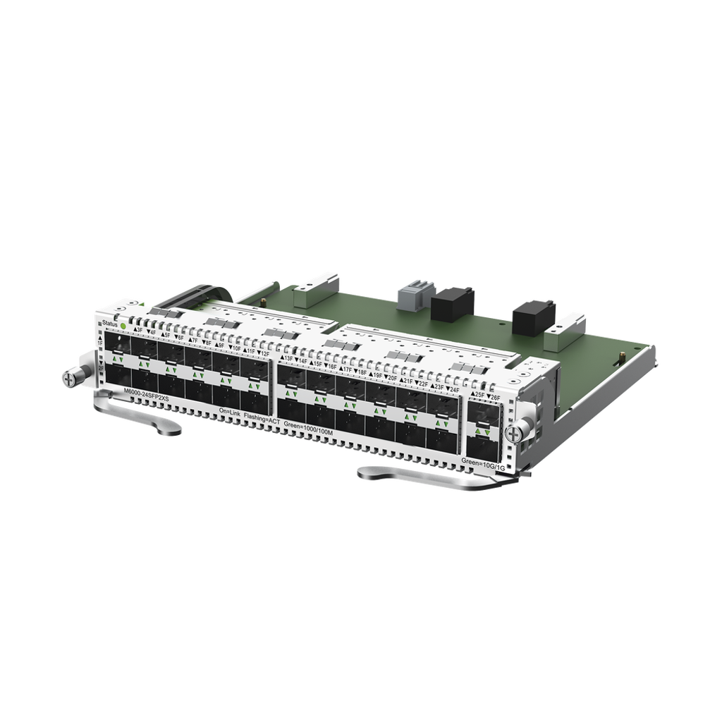 M6000-24SFP2XS. Slot Modular para NBS6002 con 24 puertos SFP 1Gbps + 2 Puertos SFP+ 10Gbps
