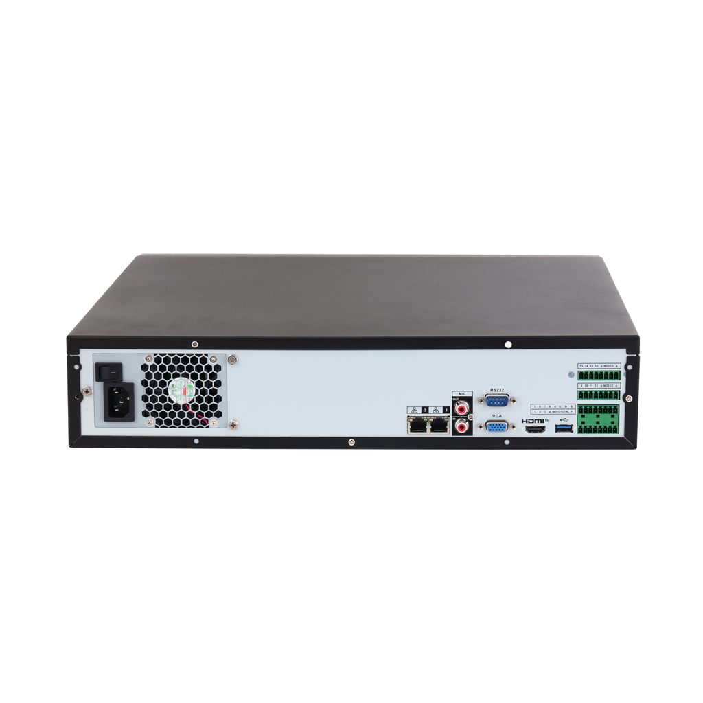 DHI-NVR4816-EI. NVR Dahua 16 canales soprota 8HDD hasta 16Tb soporta IA by NVR y Cámara 2 puertos de