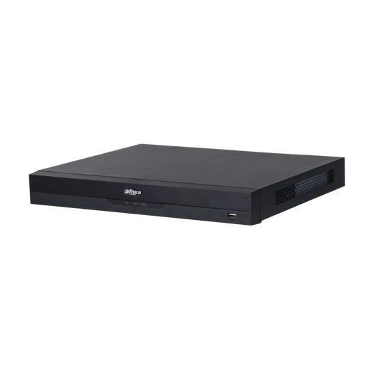 DHI-NVR5216-8P-EI. NVR Dahua 16 Canales 2 Discos 8 Puertas POE con IA