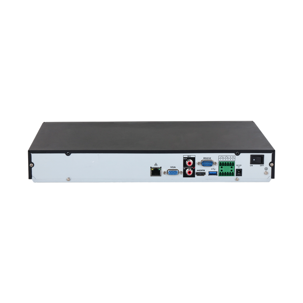 DHI-NVR5216-EI. NVR Dahua 16 canales soporta 2 HDD hasta 16TB IA Perimetral protecction ANPR, FD, FR