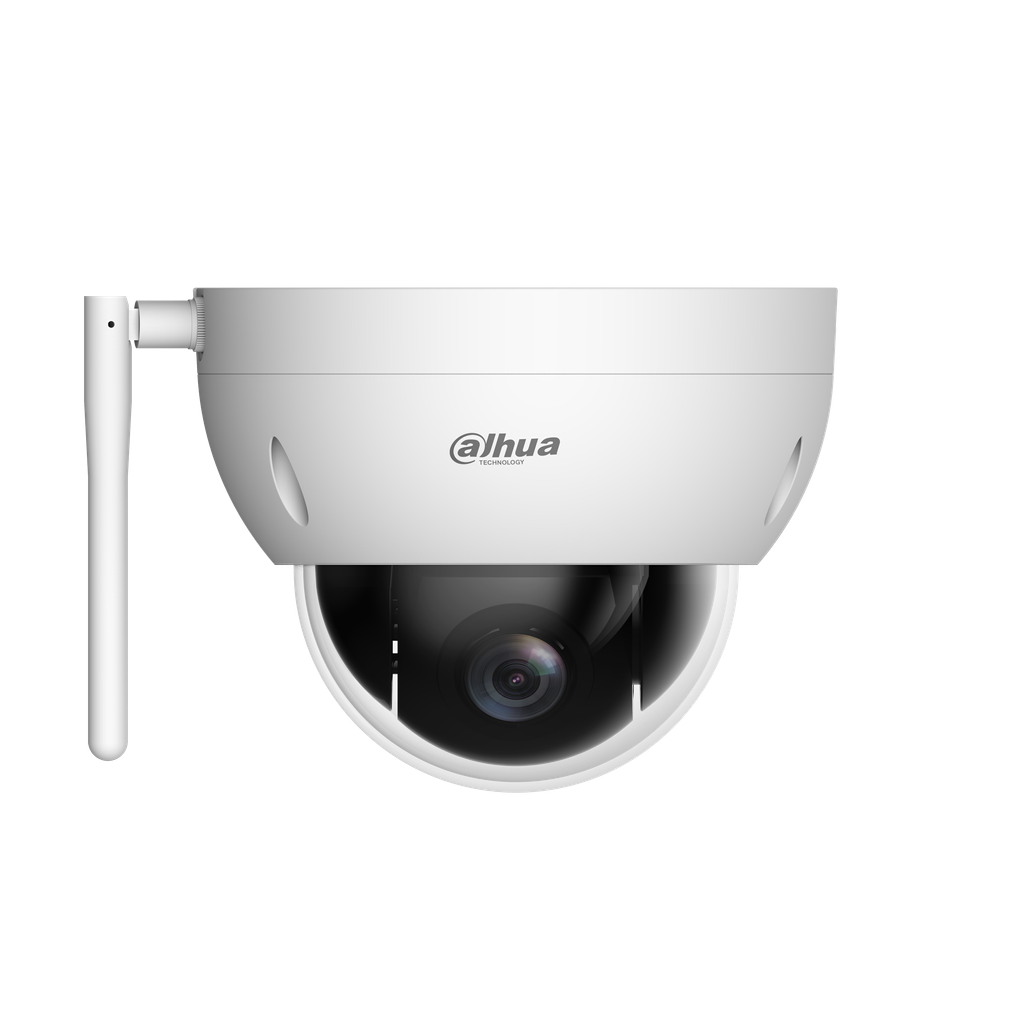 Camara IP Dahau mini domo PTZ Zoom optico de 4X 2MP IP66 IK10 soporta wifi sopor DH-SD22204DB-GNY-W.