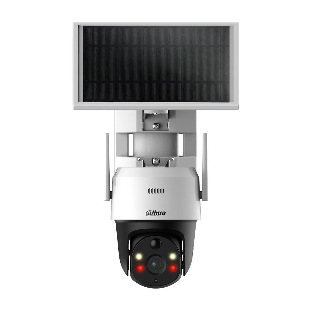 DH-SD2A400HB-GN-AGQ-PV-SP-LA. Cámara IP Dahua tipo PT con panel solar y 4G Audio Bidireccional.