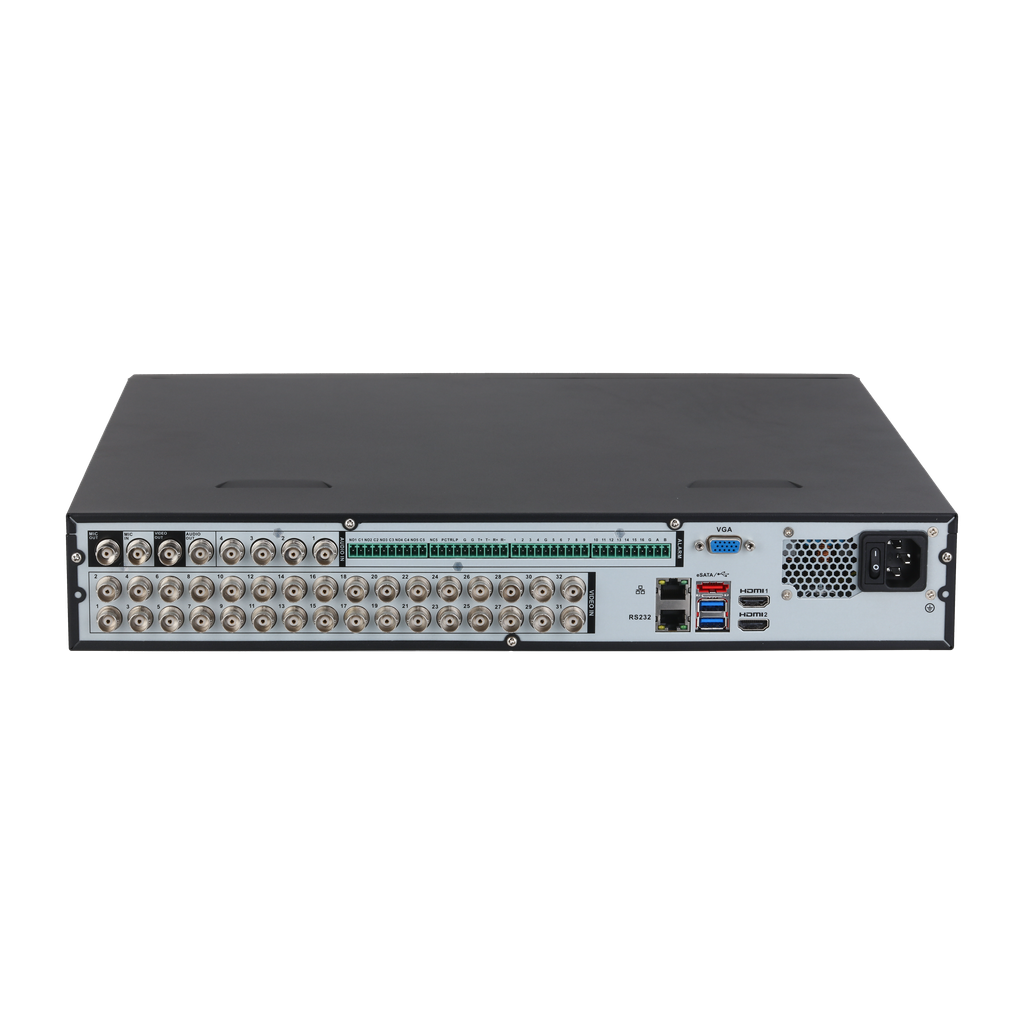 XVR5432L-I3. XVR 32 Canales Dahua IA 1080p 4HDD max 16tb 2xHDMI Alarmas In16 Out6