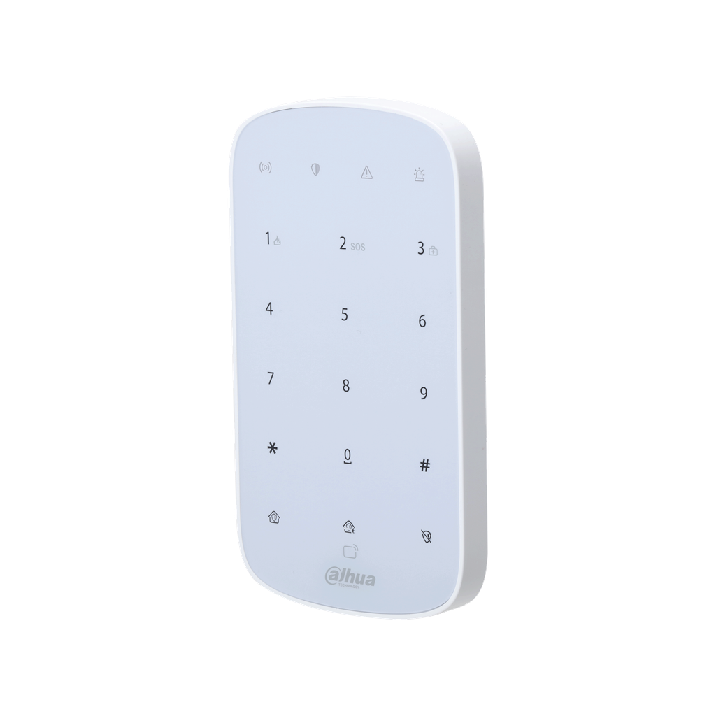 Teclado inalambrico central de alarma Dahua DHI-ARK30T-W2.