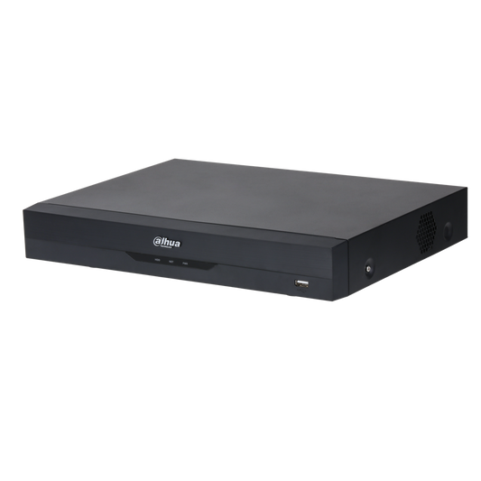 DH-XVR5104HE-I3. XVR Dahua de 4 canales hasta 5Mp soporta IA 1HDD I/O alarmas
