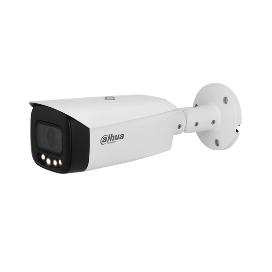 Cámara Dahua IP bullet AI 4MP Full Color 2.7-12mm LED 70m PoE Alarma DH-IPC-HFW5449T1P-ZE-LED-2712.