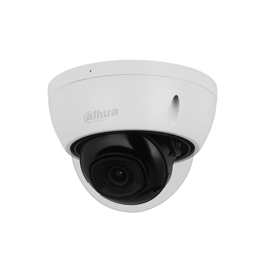 Cámara domo IP 5Mp lente fijo 2.8mm IR 30m soporta IVS proteccion IP67 DH-IPC-HDBW2541EP-S-0280B-S2.