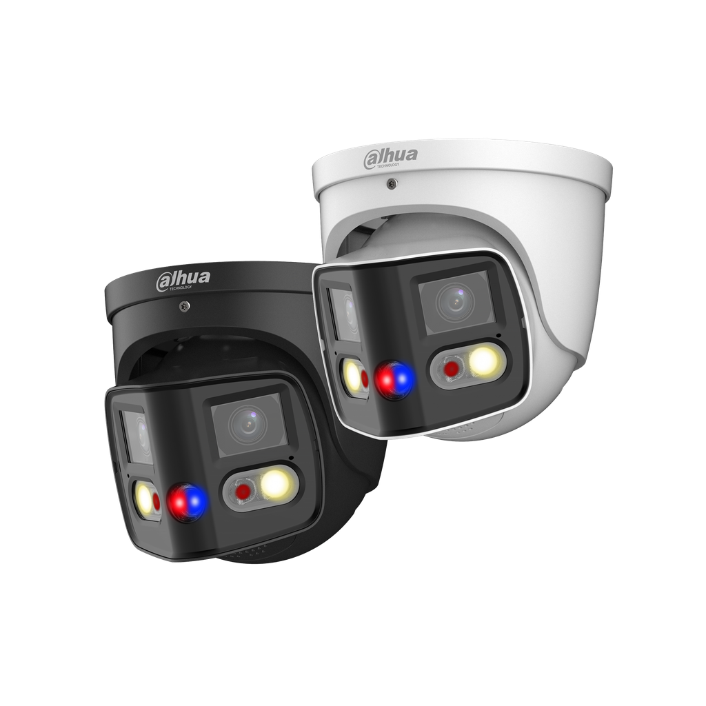 DH-IPC-PDW3849P-A180-E2-AS-PV-0280B. Camara Ip 180 grados Dahua 2x4MP Tioc Lente 2.8mm 12v POE IP67