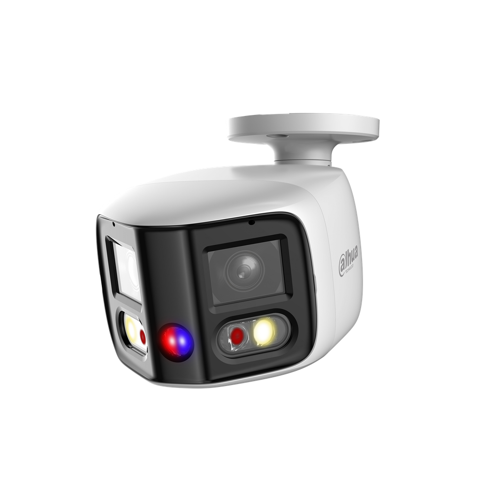 Camara Bullet IP Panoramica Dahua 2x4MP TiOC 12v POE IP67 DH-IPC-PFW3849SP-A180-E2-AS-PV-0280B.