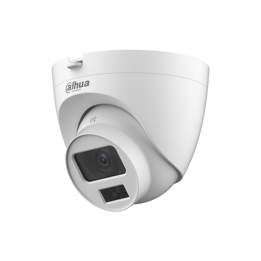 Cámara HDVCI Eyeball Dahua 2MP lente fijo 2.8mm doble iluminacion DH-HAC-HDW1200CLQN-IL-A-0280B-S6.