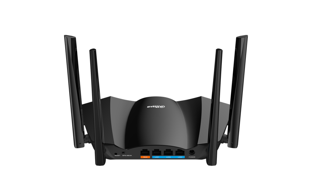DH-AX30. ROUTER WIFI DAHUA. 3Gbps. 2.4-5Ghz. 4 antenas 5dBI C/U. Firewall Software. Bi-dire. MU-MIMO