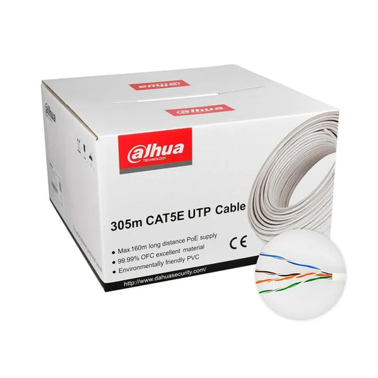 CAJA CABLE UTP DAHUA. 305MTS. CAT5E 100% COBRE. DH-PFM920I-5EUN.