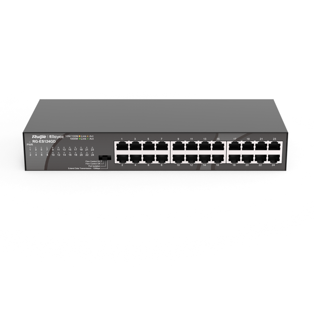RG-ES124GD. Switch no admin REYEE 24 puertos 10/100/1000Mbps.
