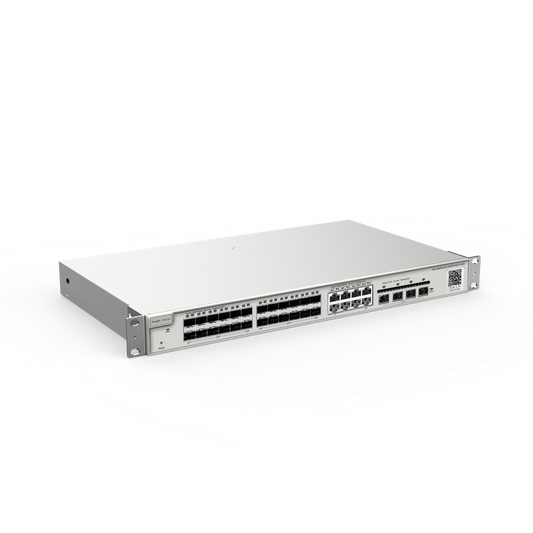 RG-NBS5200-24SFP/8GT4XS. Switch de capa 3 con 24 puertos SFP 1Gbps, 8 puertos GigaEthernet, 4 SPF+ h