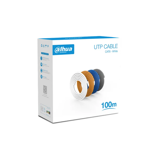 DH-PFM920I-6UN-C-100. ROLLO DE CABLE 100MTS. DAHUA UTP CAT6.
