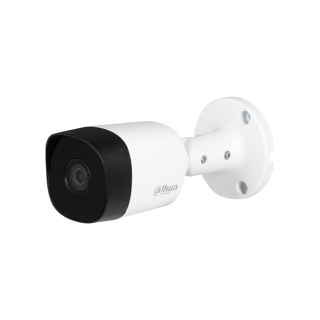 Cámara HDCVI Dahua 2MP tipo bala IR 20m lente fijo 3.6mm IP67 DH-HAC-B2A21N-0360B.
