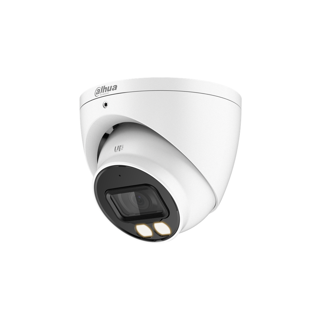 Camara Dahua HDCVI tipo eyeball 2MP dual Iluminación 40m lente fijo DH-HAC-HDW1200TN-IL-A-0280B-S6.