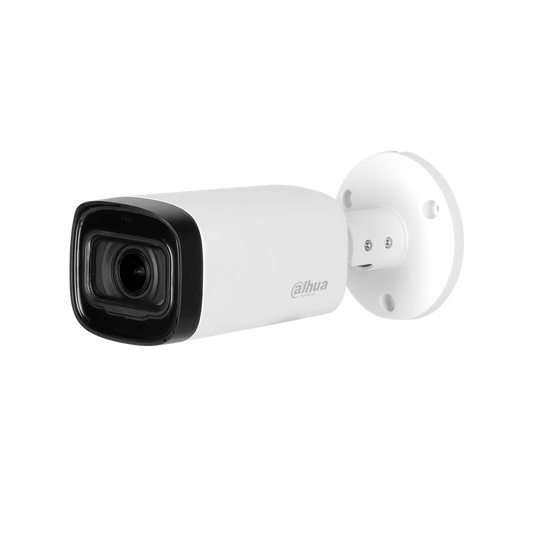 Cámara HDCVI Dahua tipo bullet 5MP lente varifocal IR 60Mt microfono inco DH-HAC-HFW1500RN-Z-IRE6-A.