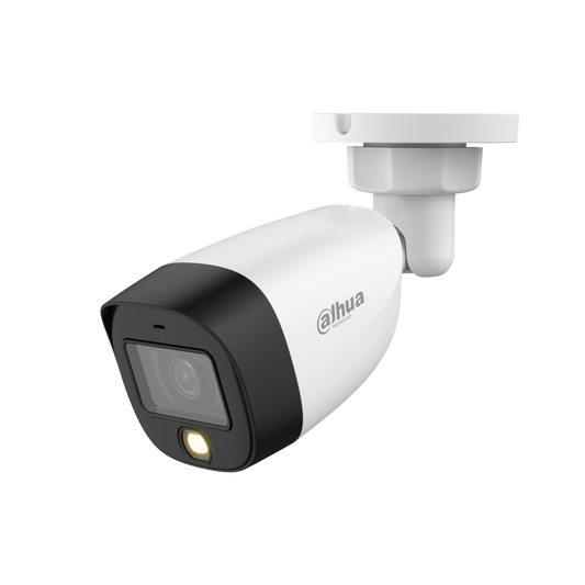Cámara HDVCI Dahua tipo bullet 5mp full color iluminación 20m lente f DH-HAC-HFW1509CN-LED-0280B-S2.