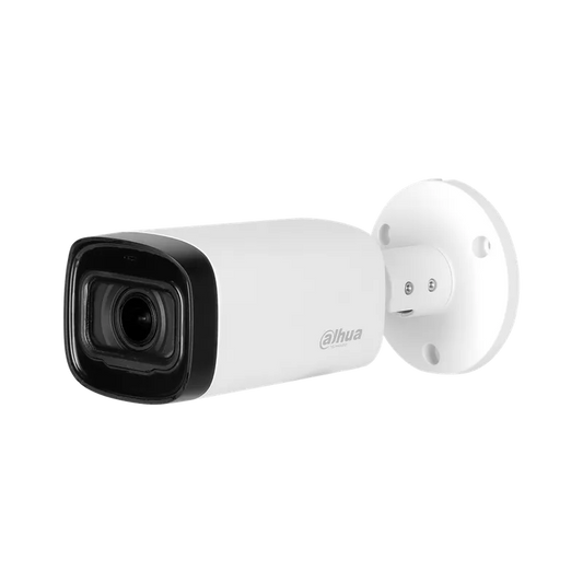Cámara HDCVI bullet 8MP Lente Varifocal motorizado IR80m microfono in DH-HAC-HFW1801RN-Z-A-27135-S2.