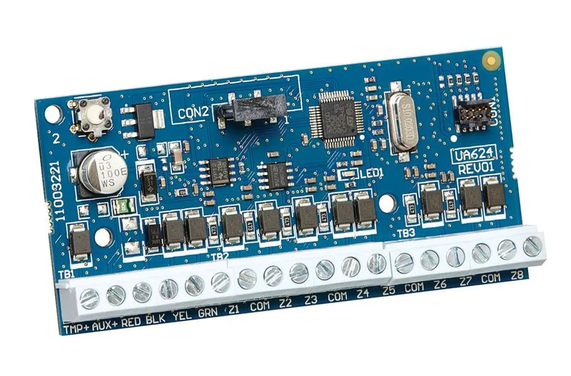 HSM2108. Modulo DSC de expancion de zonas cableadas. 8 zonas alimentacion auxiliar 125mA.