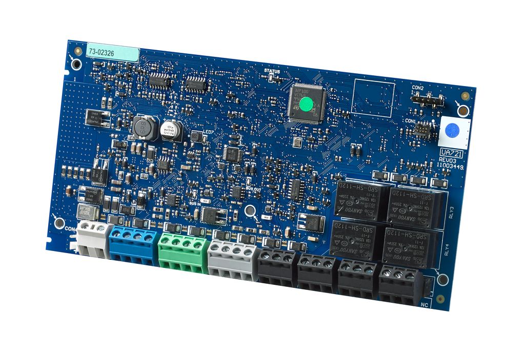 HSM3204CXPCB. Módulo Fuente Supervisada 2A con 4 salidas programables PGM de alta corriente y Extens