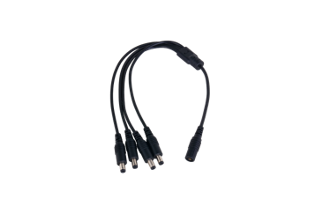 CABLE ADAPTADOR DE CORRIENTE DAHUA. 1 HEMBRA A 4 MACHOS. DH-PFM979-1S4P.