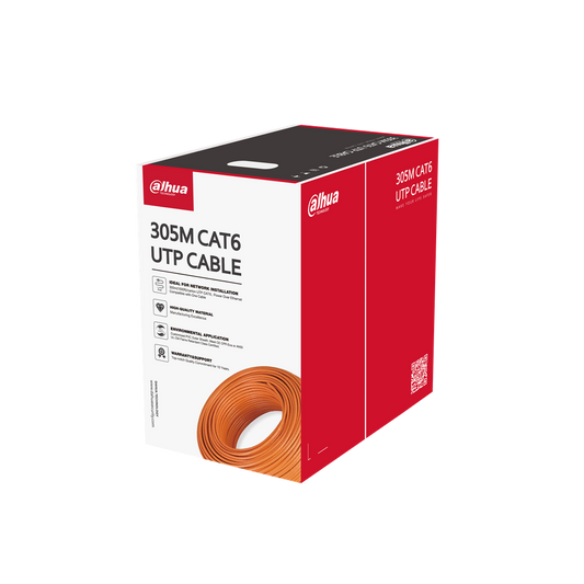 DH-PFM922I-6UN-C. Cable UTP Cat6 CE Dahua 23AWG aleación Aluminio y cobre.